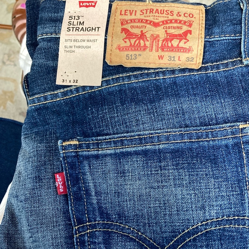 Levi's 513 Slim Straight Denim Jeans size 31 x 32